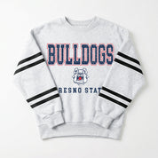 FRESNO STATE BULLDOGS STADIUM STRIPES STRIPE SLEEVE CREWNECK SWEATSHIRT