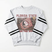 FLORIDA STATE SEMINOLES OFF THE GRID STRIPE SLEEVE CREWNECK SWEATSHIRT