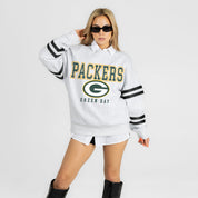 GREEN BAY PACKERS STADIUM STRIPES STRIPE SLEEVE CREWNECK SWEATSHIRT