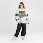 GREEN BAY PACKERS OFF THE GRID STRIPE SLEEVE CREWNECK SWEATSHIRT