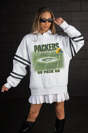 GREEN BAY PACKERS OFF THE GRID STRIPE SLEEVE CREWNECK SWEATSHIRT