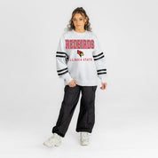 ILLINOIS STATE REDBIRDS STADIUM STRIPES STRIPE SLEEVE CREWNECK SWEATSHIRT