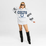 INDIANAPOLIS COLTS STADIUM STRIPES STRIPE SLEEVE CREWNECK SWEATSHIRT