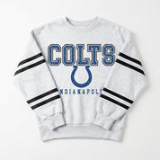 INDIANAPOLIS COLTS STADIUM STRIPES STRIPE SLEEVE CREWNECK SWEATSHIRT