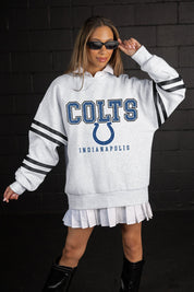 INDIANAPOLIS COLTS STADIUM STRIPES STRIPE SLEEVE CREWNECK SWEATSHIRT