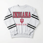 INDIANA HOOSIERS STADIUM STRIPES STRIPE SLEEVE CREWNECK SWEATSHIRT