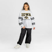 IOWA HAWKEYES STADIUM STRIPES STRIPE SLEEVE CREWNECK SWEATSHIRT
