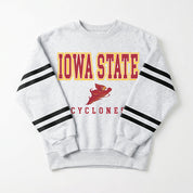 IOWA STATE CYCLONES STADIUM STRIPES STRIPE SLEEVE CREWNECK SWEATSHIRT