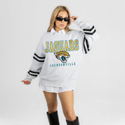 JACKSONVILLE JAGUARS STADIUM STRIPES STRIPE SLEEVE CREWNECK SWEATSHIRT