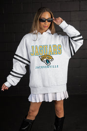 JACKSONVILLE JAGUARS STADIUM STRIPES STRIPE SLEEVE CREWNECK SWEATSHIRT