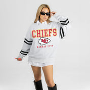 KANSAS CITY CHIEFS STADIUM STRIPES STRIPE SLEEVE CREWNECK SWEATSHIRT