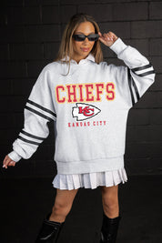 KANSAS CITY CHIEFS STADIUM STRIPES STRIPE SLEEVE CREWNECK SWEATSHIRT