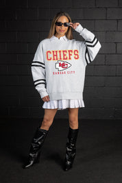 KANSAS CITY CHIEFS STADIUM STRIPES STRIPE SLEEVE CREWNECK SWEATSHIRT