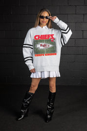 KANSAS CITY CHIEFS OFF THE GRID STRIPE SLEEVE CREWNECK SWEATSHIRT