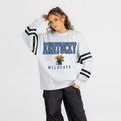 KENTUCKY WILDCATS STADIUM STRIPES STRIPE SLEEVE CREWNECK SWEATSHIRT