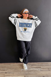 KENTUCKY WILDCATS STADIUM STRIPES STRIPE SLEEVE CREWNECK SWEATSHIRT