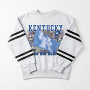 KENTUCKY WILDCATS OFF THE GRID STRIPE SLEEVE CREWNECK SWEATSHIRT