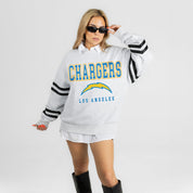 LOS ANGELES CHARGERS STADIUM STRIPES STRIPE SLEEVE CREWNECK SWEATSHIRT