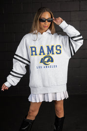 LOS ANGELES RAMS STADIUM STRIPES STRIPE SLEEVE CREWNECK SWEATSHIRT