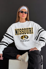 MISSOURI TIGERS STADIUM STRIPES STRIPE SLEEVE CREWNECK SWEATSHIRT