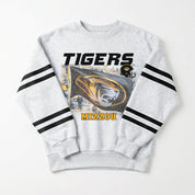 MISSOURI TIGERS OFF THE GRID STRIPE SLEEVE CREWNECK SWEATSHIRT