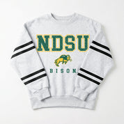NORTH DAKOTA STATE BISON STADIUM STRIPES STRIPE SLEEVE CREWNECK SWEATSHIRT