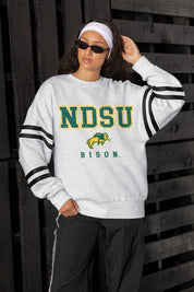 NORTH DAKOTA STATE BISON STADIUM STRIPES STRIPE SLEEVE CREWNECK SWEATSHIRT
