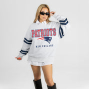 NEW ENGLAND PATRIOTS STADIUM STRIPES STRIPE SLEEVE CREWNECK SWEATSHIRT