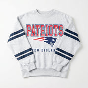 NEW ENGLAND PATRIOTS STADIUM STRIPES STRIPE SLEEVE CREWNECK SWEATSHIRT