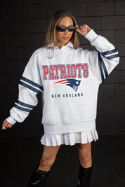 NEW ENGLAND PATRIOTS STADIUM STRIPES STRIPE SLEEVE CREWNECK SWEATSHIRT