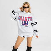 NEW YORK GIANTS STADIUM STRIPES STRIPE SLEEVE CREWNECK SWEATSHIRT