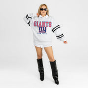 NEW YORK GIANTS STADIUM STRIPES STRIPE SLEEVE CREWNECK SWEATSHIRT
