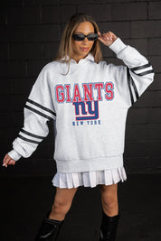 NEW YORK GIANTS STADIUM STRIPES STRIPE SLEEVE CREWNECK SWEATSHIRT