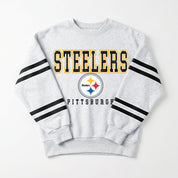 PITTSBURGH STEELERS STADIUM STRIPES STRIPE SLEEVE CREWNECK SWEATSHIRT