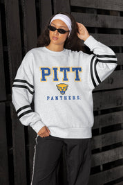 PITTSBURGH PANTHERS STADIUM STRIPES STRIPE SLEEVE CREWNECK SWEATSHIRT
