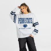 PENN STATE NITTANY LIONS STADIUM STRIPES STRIPE SLEEVE CREWNECK SWEATSHIRT