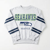 SEATTLE SEAHAWKS STADIUM STRIPES STRIPE SLEEVE CREWNECK SWEATSHIRT