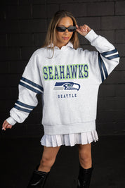 SEATTLE SEAHAWKS STADIUM STRIPES STRIPE SLEEVE CREWNECK SWEATSHIRT