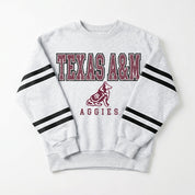 TEXAS A&M AGGIES STADIUM STRIPES STRIPE SLEEVE CREWNECK SWEATSHIRT