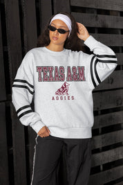 TEXAS A&M AGGIES STADIUM STRIPES STRIPE SLEEVE CREWNECK SWEATSHIRT
