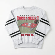 TAMPA BAY BUCCANEERS OFF THE GRID STRIPE SLEEVE CREWNECK SWEATSHIRT