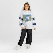 TENNESSEE TITANS OFF THE GRID STRIPE SLEEVE CREWNECK SWEATSHIRT