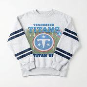 TENNESSEE TITANS OFF THE GRID STRIPE SLEEVE CREWNECK SWEATSHIRT