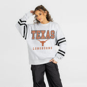 TEXAS LONGHORNS STADIUM STRIPES STRIPE SLEEVE CREWNECK SWEATSHIRT