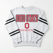 OHIO STATE BUCKEYES STADIUM STRIPES STRIPE SLEEVE CREWNECK SWEATSHIRT