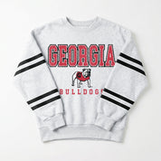 GEORGIA BULLDOGS STADIUM STRIPES STRIPE SLEEVE CREWNECK SWEATSHIRT