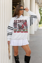 GEORGIA BULLDOGS OFF THE GRID STRIPE SLEEVE CREWNECK SWEATSHIRT