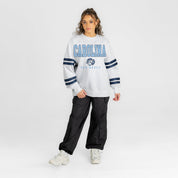 NORTH CAROLINA TAR HEELS STADIUM STRIPES STRIPE SLEEVE CREWNECK SWEATSHIRT