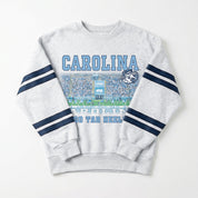 NORTH CAROLINA TAR HEELS OFF THE GRID STRIPE SLEEVE CREWNECK SWEATSHIRT
