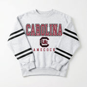 SOUTH CAROLINA GAMECOCKS STADIUM STRIPES STRIPE SLEEVE CREWNECK SWEATSHIRT